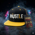 "HUSTLE" Signature Snapback – Suncoast Limited Edition (Black/Gold/Yellow)