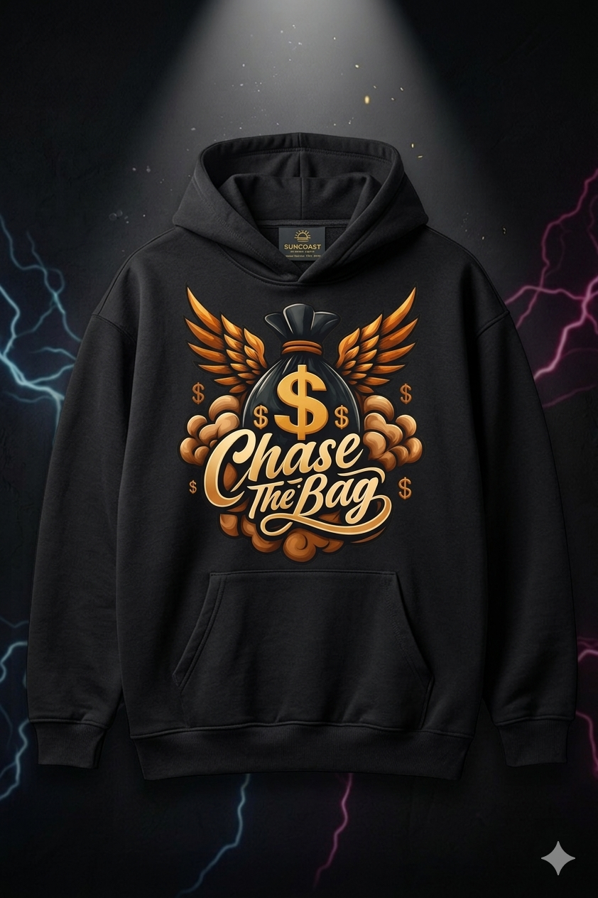 CHASE THE BAG Premium Oversized Streetwear Hoodie
