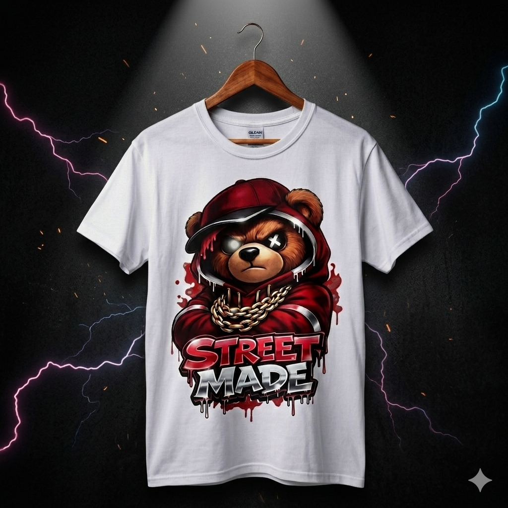 The "Street Made" Hustle Bear Tee