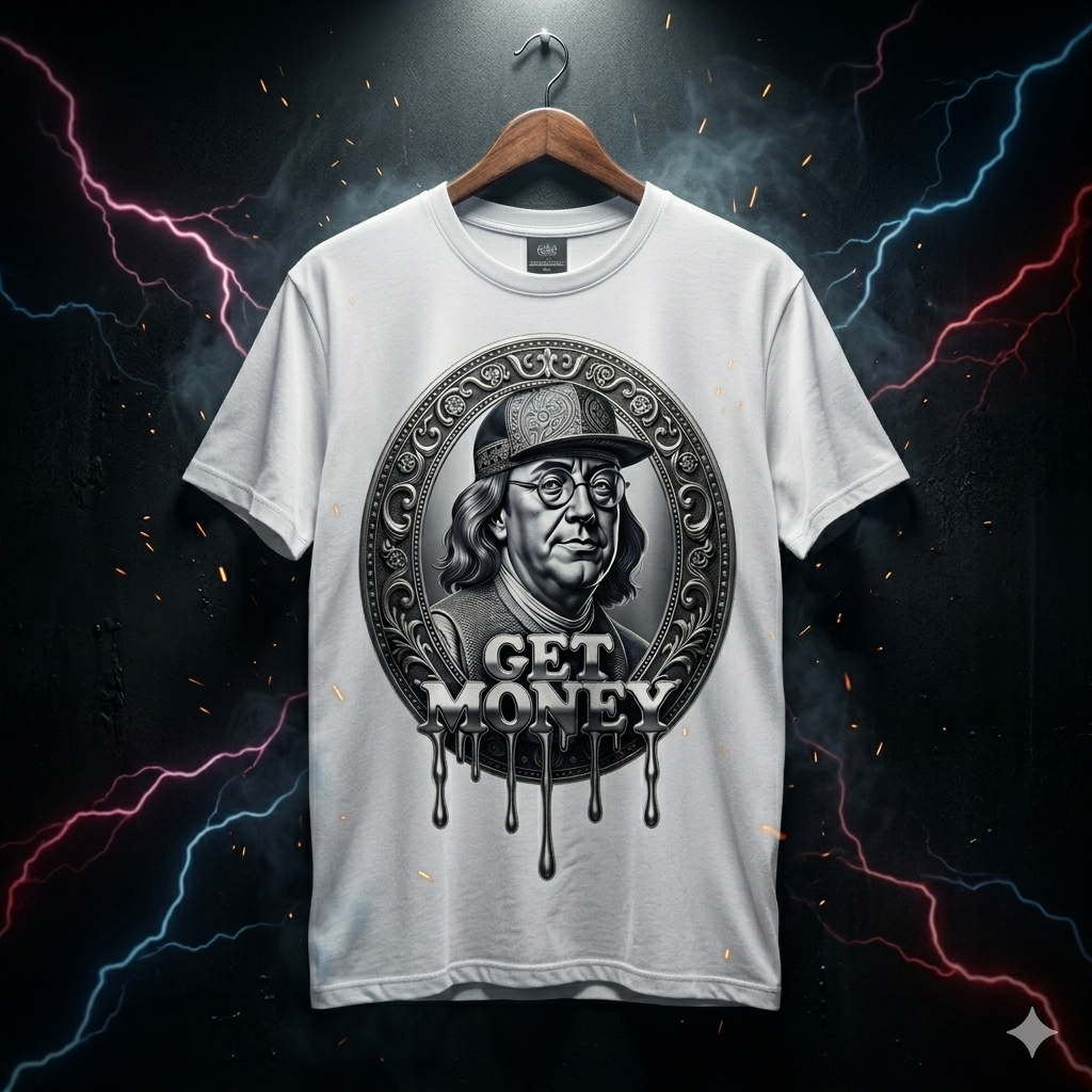 Suncoast Streetwear "Get Money" Ben Franklin Heavyweight Tee
