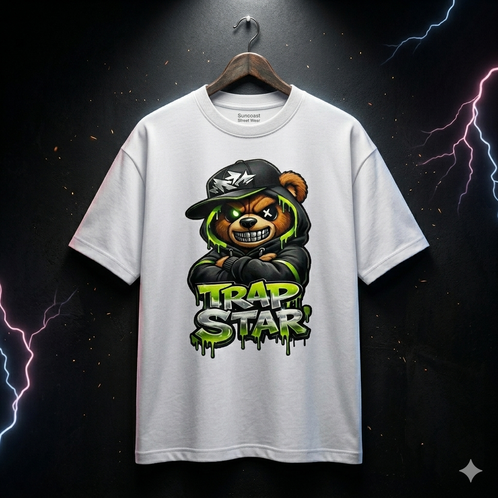 SUNCOAST "TRAP STAR" ULTRA-HEAVYWEIGHT TEE - THE GRITTY GRIZZLEY COLLECTION