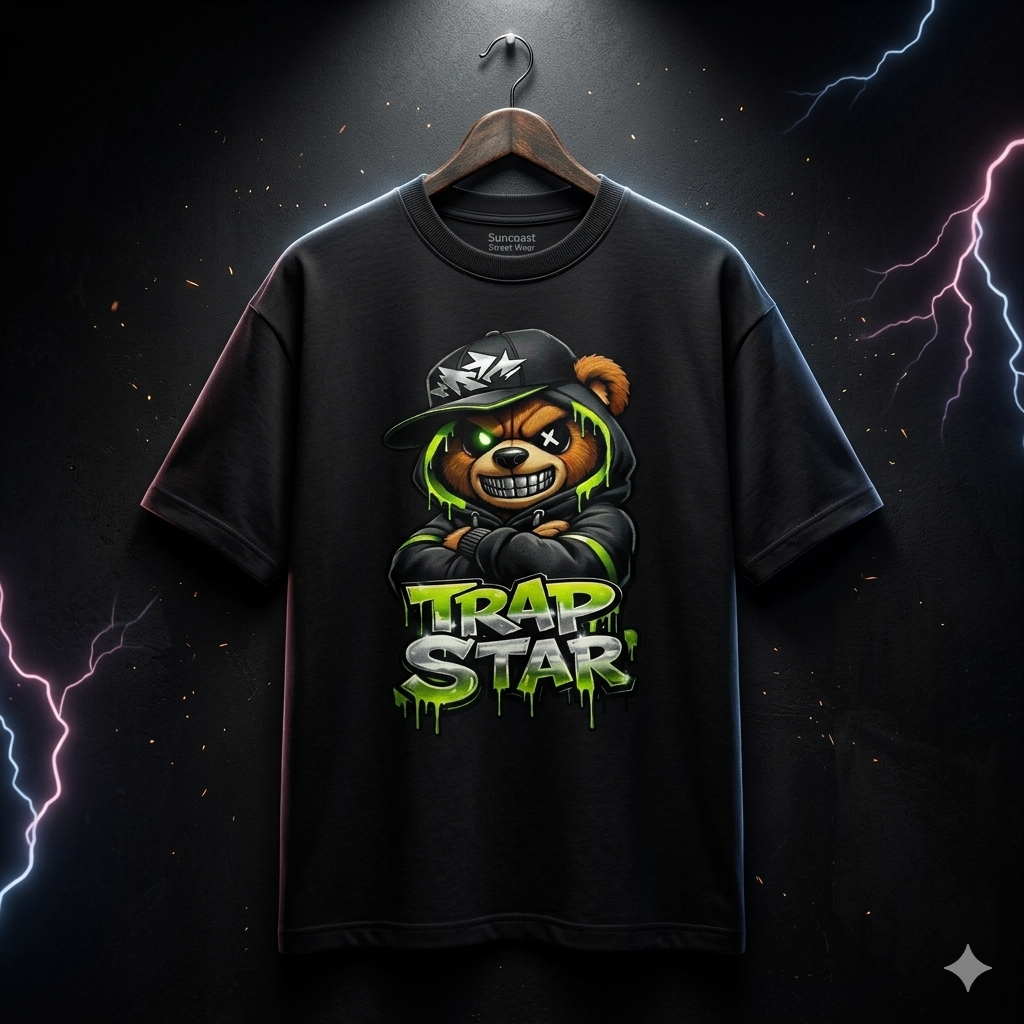 SUNCOAST "TRAP STAR" ULTRA-HEAVYWEIGHT TEE - THE GRITTY GRIZZLEY COLLECTION