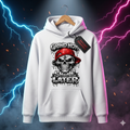 Suncoast "Grind Now, Shine Later" Heavyweight Hoodie – White/Red