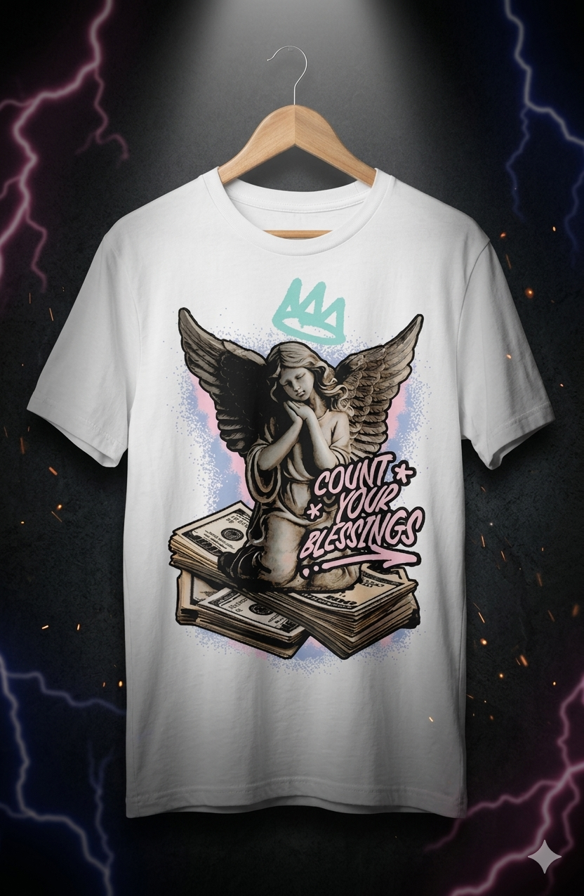 "Gilded Grace" – Count Your Blessings Graphic Tee