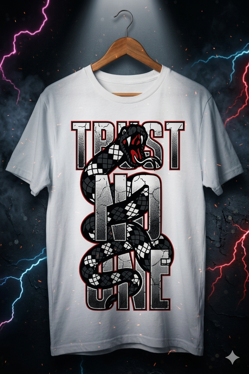 "Viper’s Vow" – Trust No One Graphic Tee