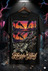 The "Florida Grind" Street Hustler Sunset Tee