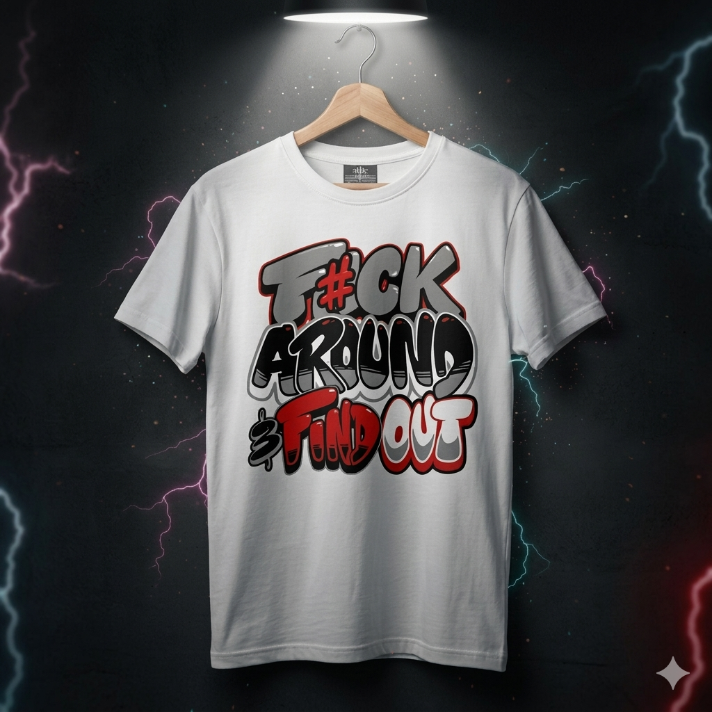"The Warning" – F#CK Around & Find Out Graffiti Tee
