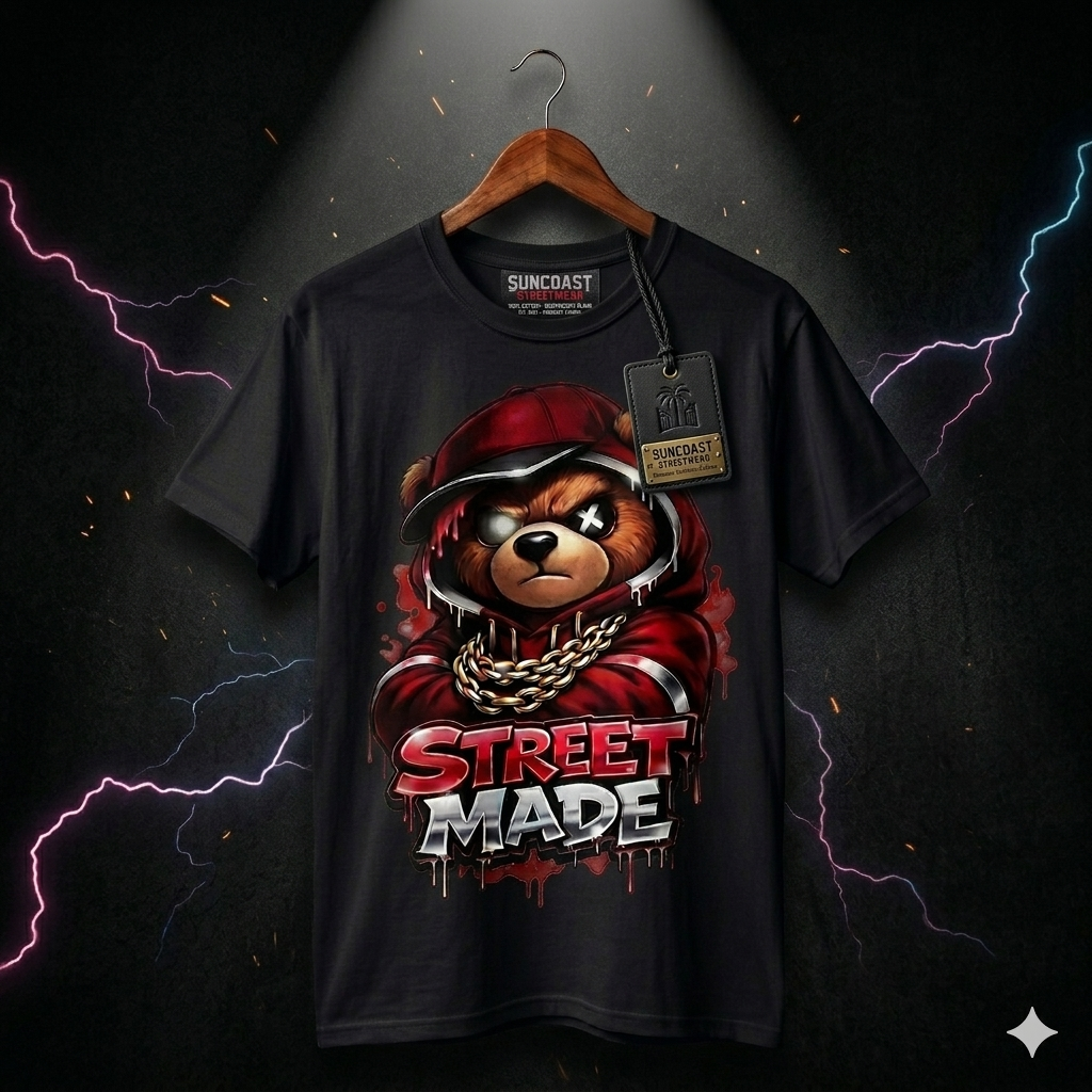 The "Street Made" Hustle Bear Tee